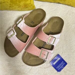 NWT AUTH Birkenstock Pink Two-Strap Sandals Sz 41